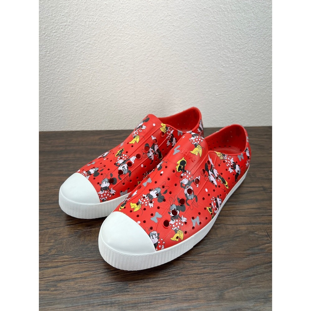 Disney Parks Native 2021 Red Mickey Minnie Rubber Slip On Clogs Shoes M 9 W 11